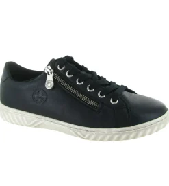 baskets et sneakers - Confort - femme - Cuir - Bleu Marine - Rieker