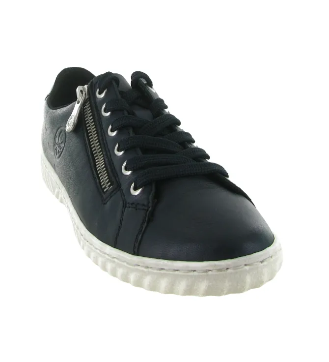 baskets et sneakers - Confort - femme - Cuir - Bleu Marine - Rieker