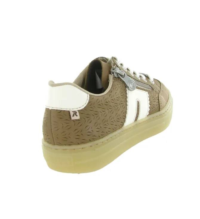 baskets et sneakers - Confort - femme - Cuir - Camel - Rieker