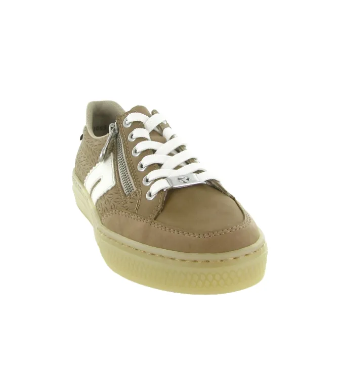 baskets et sneakers - Confort - femme - Cuir - Camel - Rieker