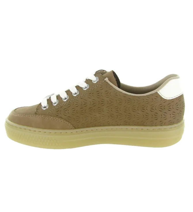 baskets et sneakers - Confort - femme - Cuir - Camel - Rieker