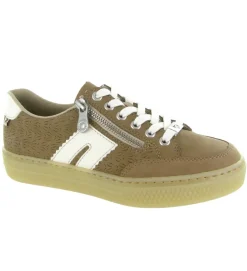 baskets et sneakers - Confort - femme - Cuir - Camel - Rieker