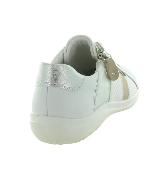 baskets et sneakers - Confort - femme - Cuir - Blanc - Remonte