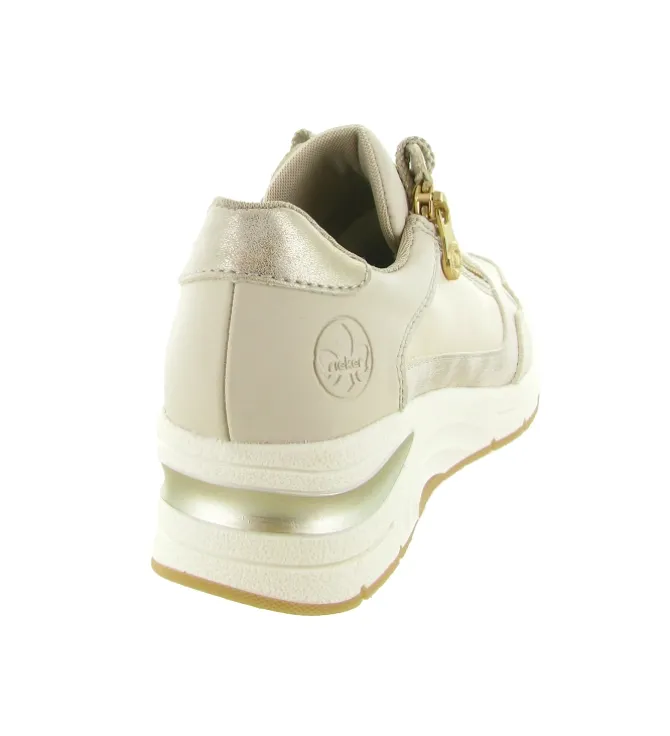 baskets et sneakers - Confort - femme - Cuir - Beige - Rieker