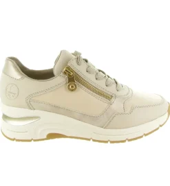baskets et sneakers - Confort - femme - Cuir - Beige - Rieker