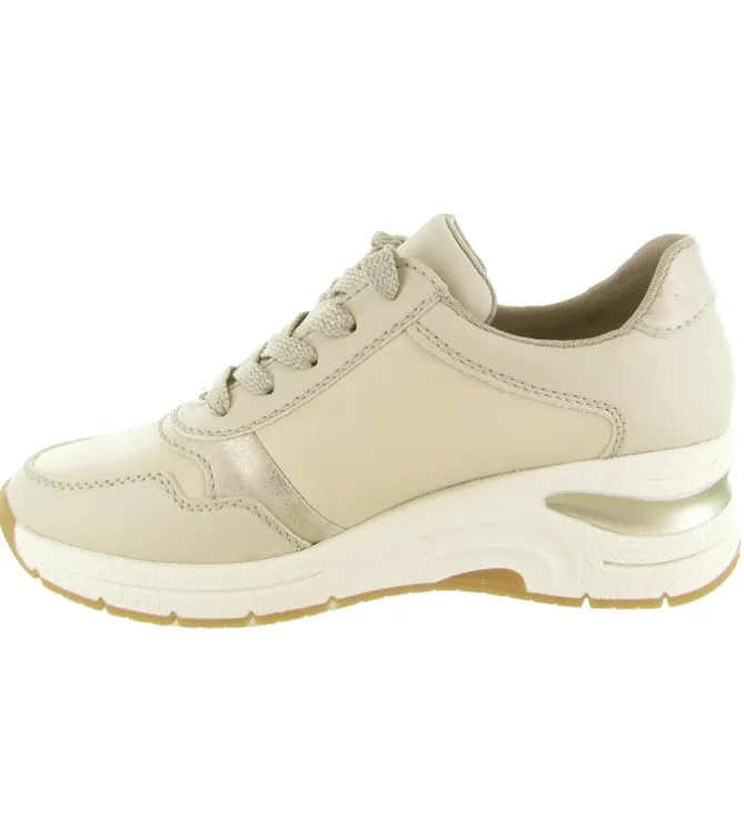 baskets et sneakers - Confort - femme - Cuir - Beige - Rieker