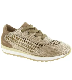 baskets et sneakers - Confort - femme - Raphia - Bronze - Softwaves