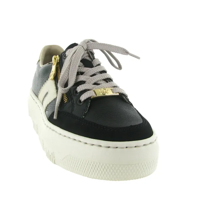 baskets et sneakers - Confort - femme - Cuir - Noir - Rieker