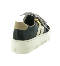 baskets et sneakers - Confort - femme - Cuir - Noir - Rieker