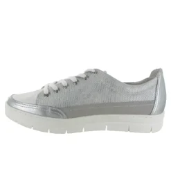 baskets et sneakers - Confort - femme - Cuir - Argent - Remonte