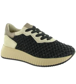 baskets et sneakers - Confort - femme - Raphia - Noir - Softwaves