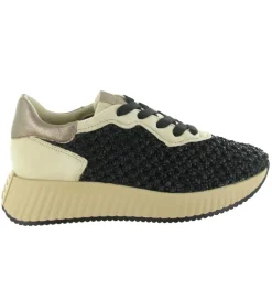 baskets et sneakers - Confort - femme - Raphia - Noir - Softwaves