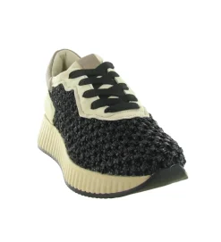 baskets et sneakers - Confort - femme - Raphia - Noir - Softwaves