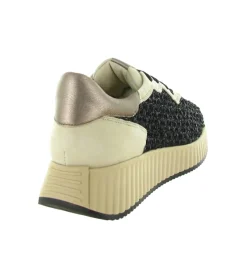 baskets et sneakers - Confort - femme - Raphia - Noir - Softwaves