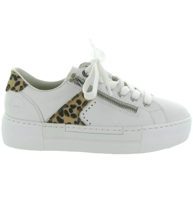 baskets et sneakers - Confort - femme - Cuir - Blanc - Rieker