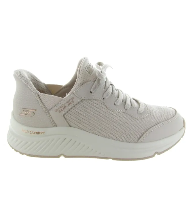 baskets et sneakers - Confort - femme - Toile - Beige - Skechers footwear