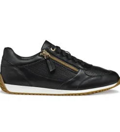baskets et sneakers - Confort - femme - Cuir - Noir - Geox