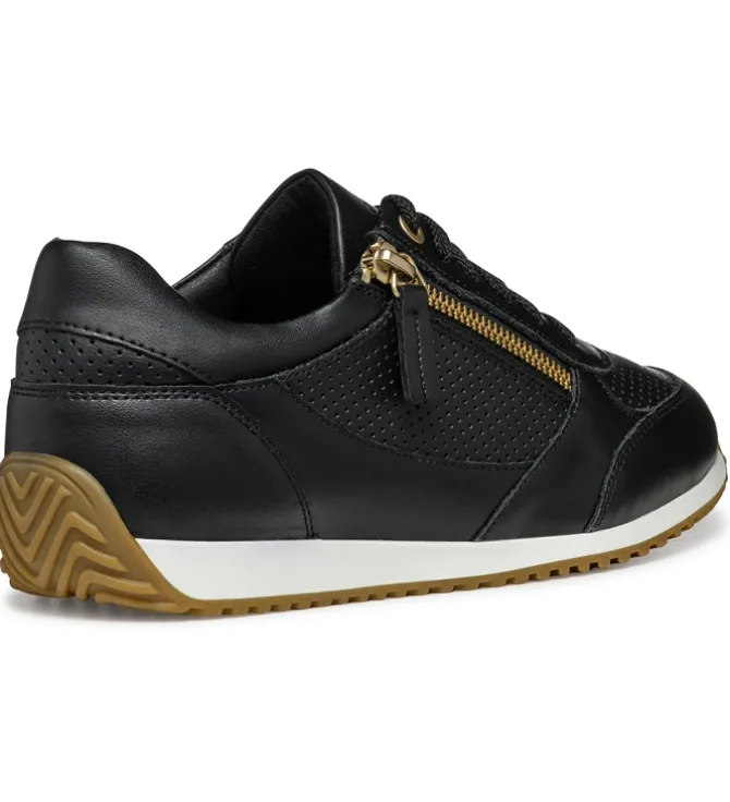 baskets et sneakers - Confort - femme - Cuir - Noir - Geox