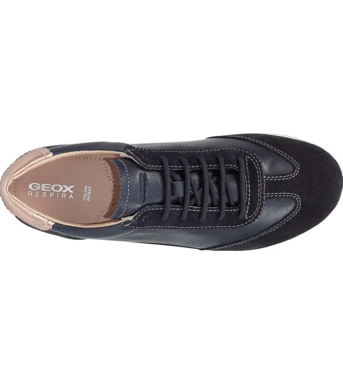 baskets et sneakers - Confort - femme - Cuir - Bleu Marine - Geox