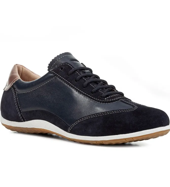 baskets et sneakers - Confort - femme - Cuir - Bleu Marine - Geox
