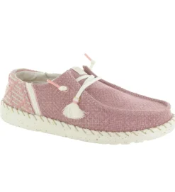 baskets et sneakers - Confort - femme - Toile - Rose - Hey dude