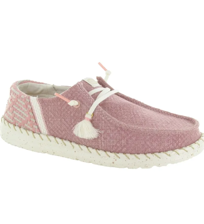 baskets et sneakers - Confort - femme - Toile - Rose - Hey dude