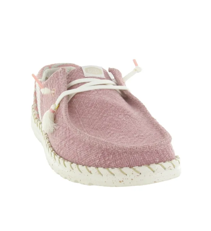 baskets et sneakers - Confort - femme - Toile - Rose - Hey dude