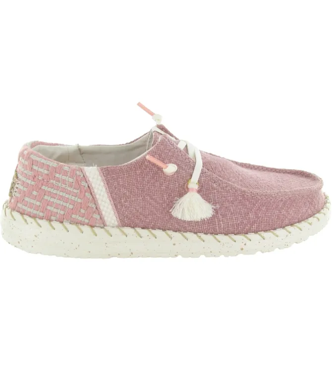 baskets et sneakers - Confort - femme - Toile - Rose - Hey dude