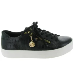 baskets et sneakers - Confort - femme - Cuir - Noir - Remonte