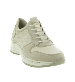 baskets et sneakers - Confort - femme - Cuir - Beige - Rieker