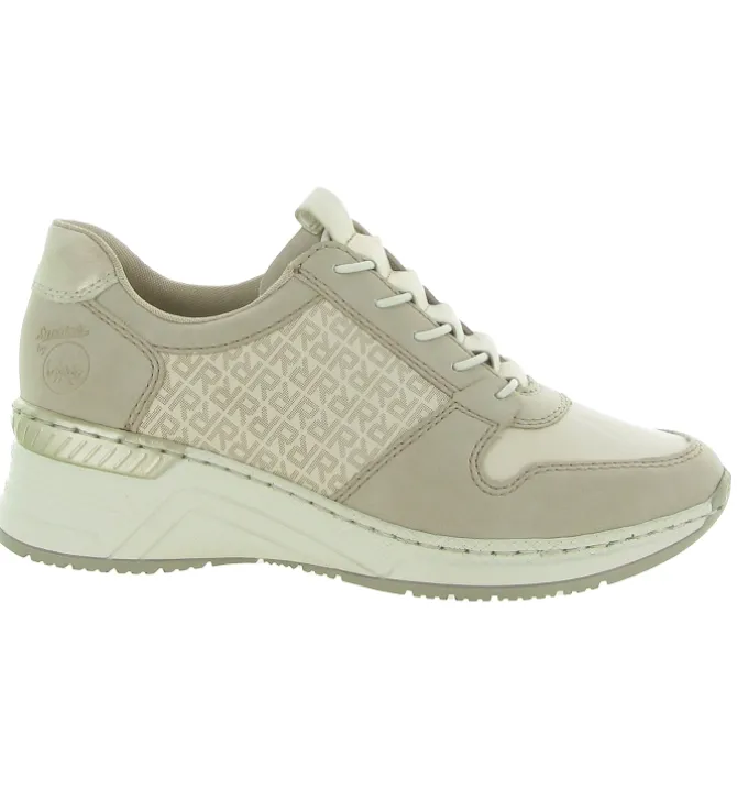 baskets et sneakers - Confort - femme - Cuir - Beige - Rieker