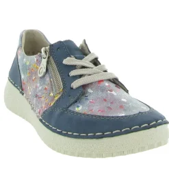 baskets et sneakers - Confort - femme - Cuir - Bleu - Rieker