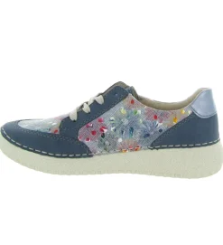 baskets et sneakers - Confort - femme - Cuir - Bleu - Rieker