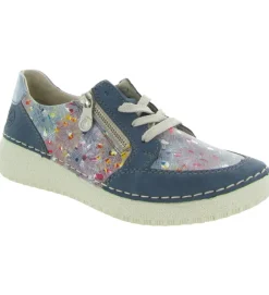 baskets et sneakers - Confort - femme - Cuir - Bleu - Rieker