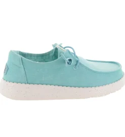 baskets et sneakers - Confort - femme - Toile - Bleu - Hey dude