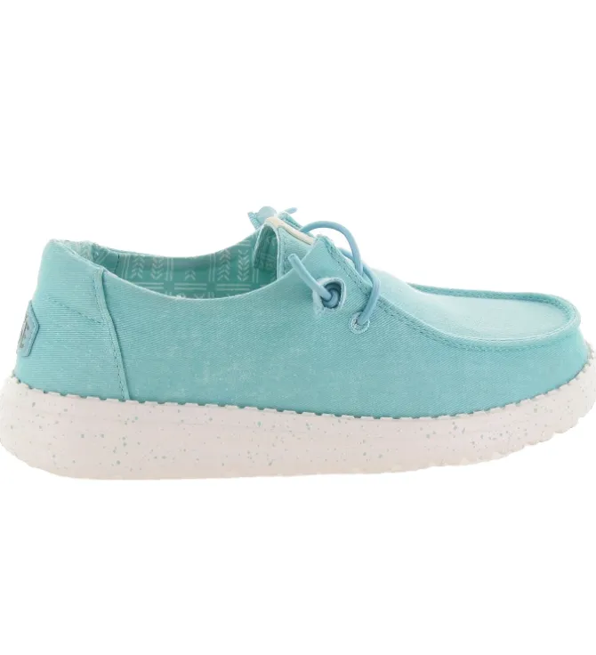 baskets et sneakers - Confort - femme - Toile - Bleu - Hey dude