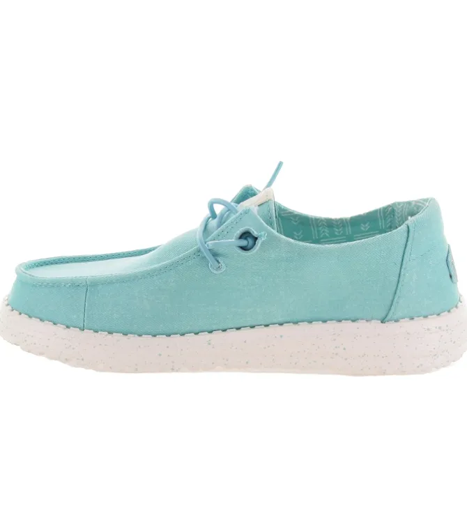 baskets et sneakers - Confort - femme - Toile - Bleu - Hey dude