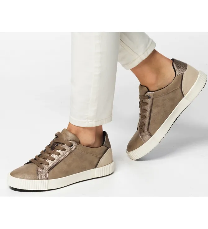 baskets et sneakers - Confort - femme - Synthétique - Taupe - Geox