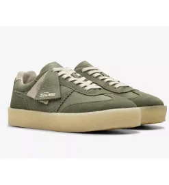 baskets et sneakers - Confort - femme - Cuir - Kaki - Clarks