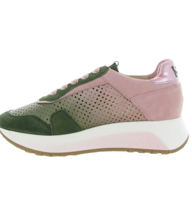 baskets et sneakers - Confort - femme - Nubuck - Kaki - Softwaves