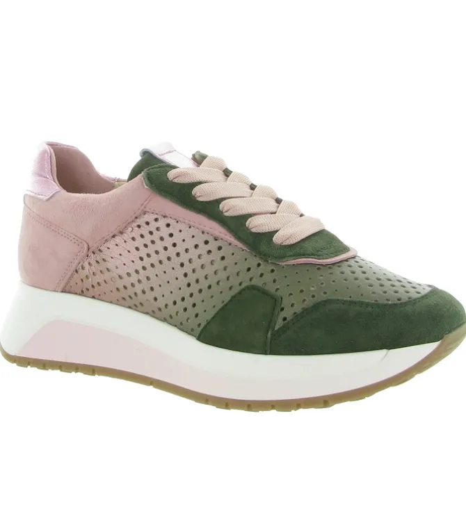 baskets et sneakers - Confort - femme - Nubuck - Kaki - Softwaves