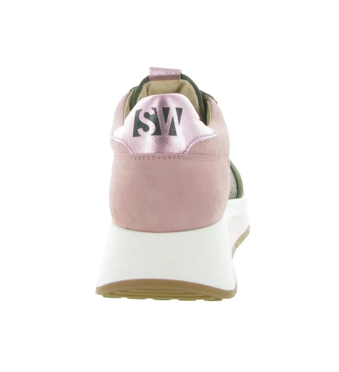 baskets et sneakers - Confort - femme - Nubuck - Kaki - Softwaves