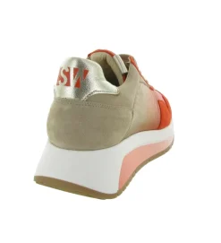 baskets et sneakers - Confort - femme - Nubuck - Orange - Softwaves