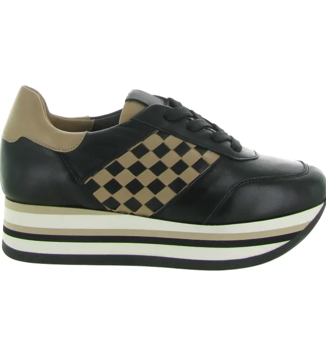 baskets et sneakers - Confort - femme - Cuir - Noir - Softwaves