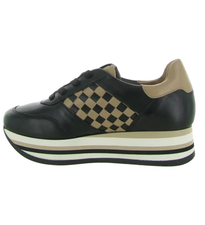 baskets et sneakers - Confort - femme - Cuir - Noir - Softwaves
