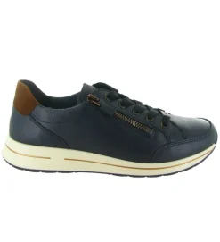 baskets et sneakers - Confort - femme - Cuir - Bleu Marine - Ara
