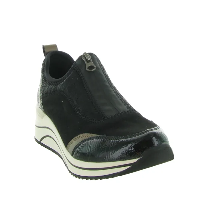 baskets et sneakers - Confort - femme - Cuir - Noir - Remonte