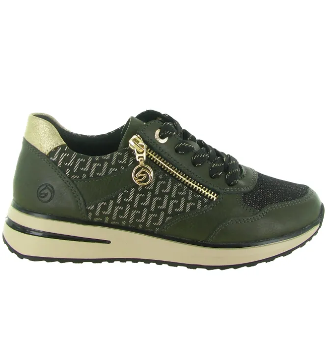 baskets et sneakers - Confort - femme - Synthétique - Vert - Remonte