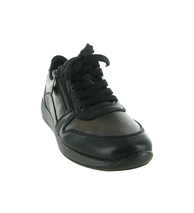 baskets et sneakers - Confort - femme - Cuir - Noir - Rieker
