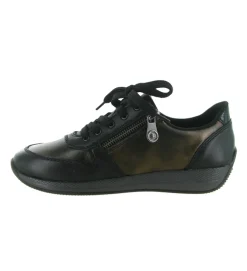baskets et sneakers - Confort - femme - Cuir - Noir - Rieker